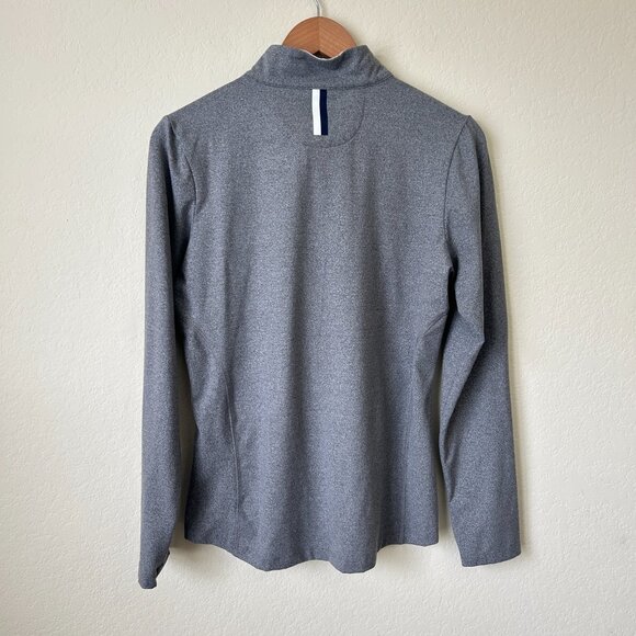 Rhoback Top Women Medium Grey Pullover Quarter Zip Thumb Hole Jacket Golf Logo M - Picture 6 of 8